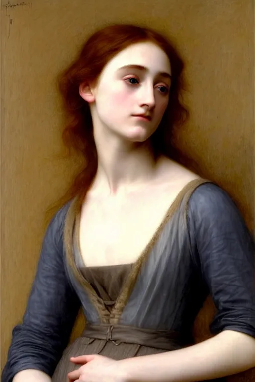 Image similar to saoirse ronan, painting by rossetti bouguereau, detailed art, artstation