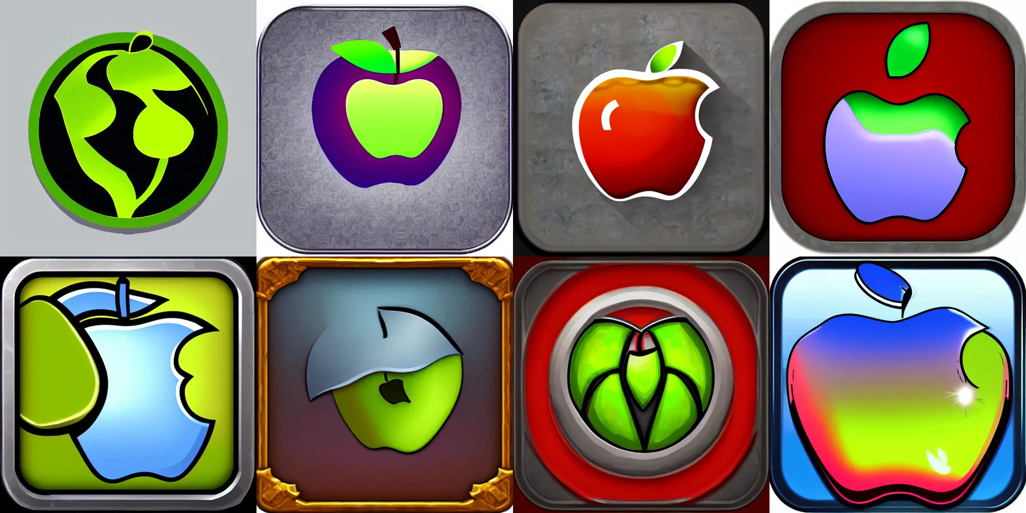 Prompt: an apple World of Warcraft icon