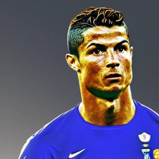 Image similar to a photo of cristiano ronaldo at 1 9 9 0 s, realistic 4 k,