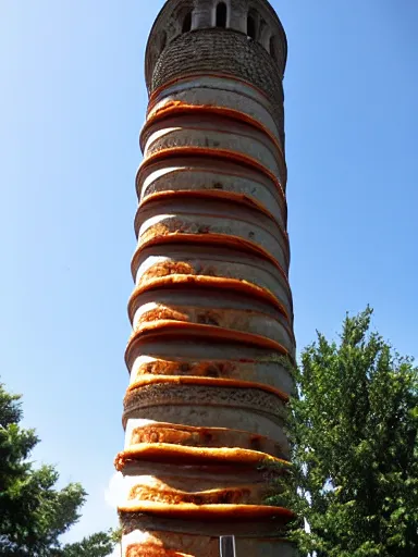 Image similar to the leaning tower of pizza