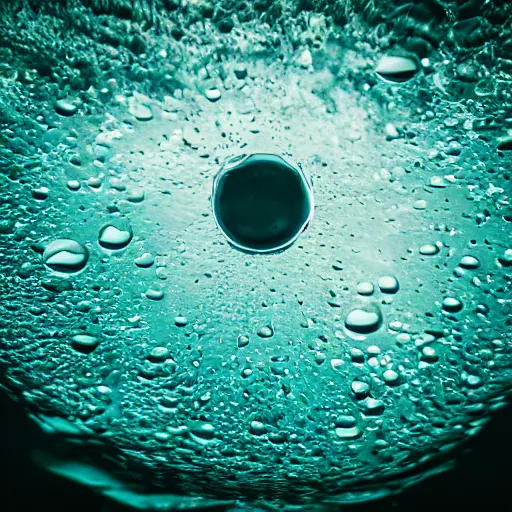 Image similar to water droplet inside the ocean, 4k underwater shot