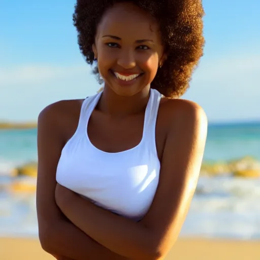 Image similar to beutiful african american female on a beach