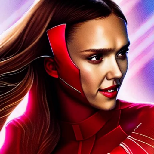 Image similar to Jessica Alba as scarlet witch