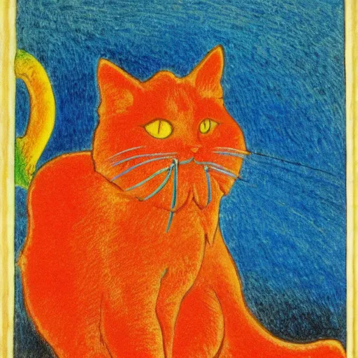 Prompt: model clay flowing rainbow cat by susan herbert and hiroshige ii and theophile steinlen and louis wain and min zhen and arthur rackham and pierre bonnard and bonnie mclean and wes wilson, 8 k, artstation