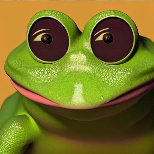 Prompt: photorealistic digital art of an anthropomorphic frog with a mustache, beeple, very detailed, 8 k render, depth of field