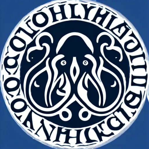 Image similar to elegant modern logo of cthulhu