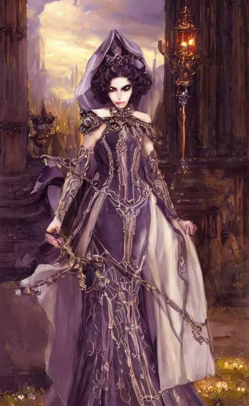 Image similar to Alchemy Imperial Princess knight gothic girl. By Konstantin Razumov, highly detailded