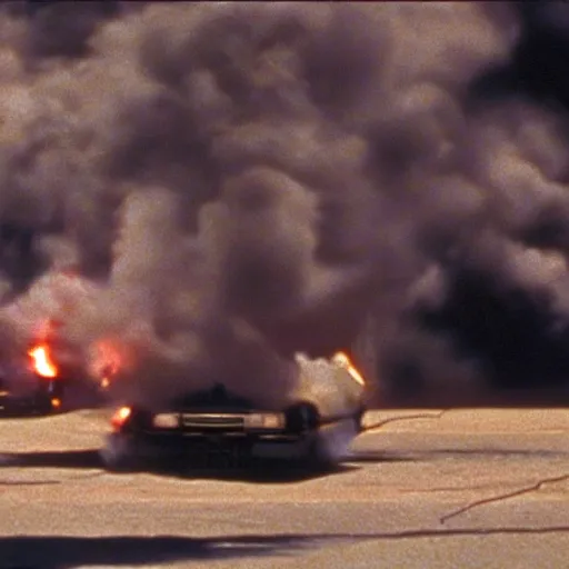 Prompt: film still from the 1995 movie 'Future Ignition'. Exciting action scene. Sigma 85mm f/8
