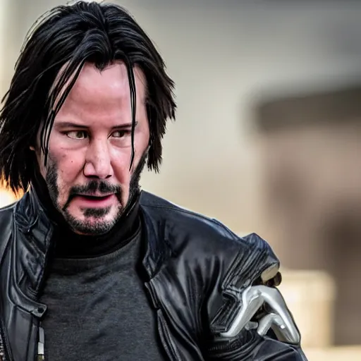 Image similar to keanu reeves as ghostrider 8 k detailed