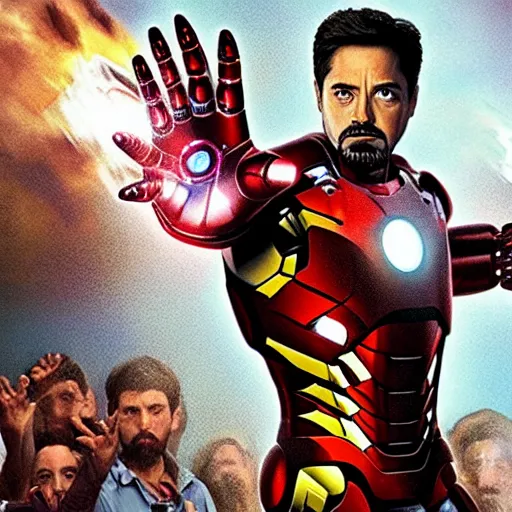 Prompt: jesus as iron man