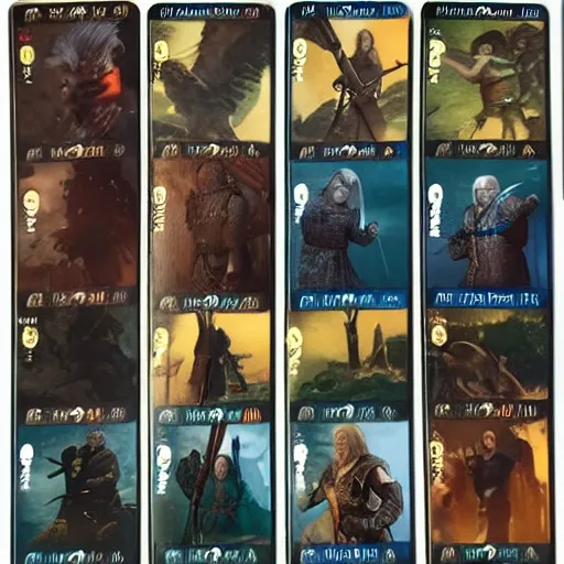 Image similar to gwent cards a set of witcher