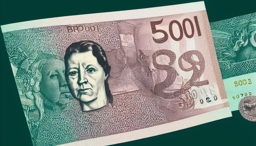 Image similar to concept design of british £ 5 0 note for the year 2 0 3 3