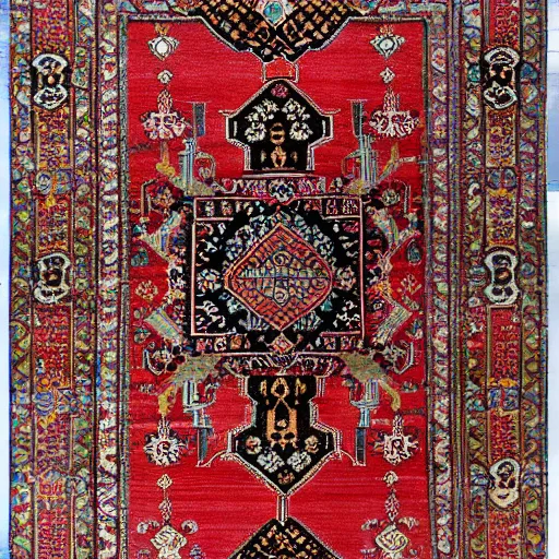 Image similar to persian rug with mango ornament