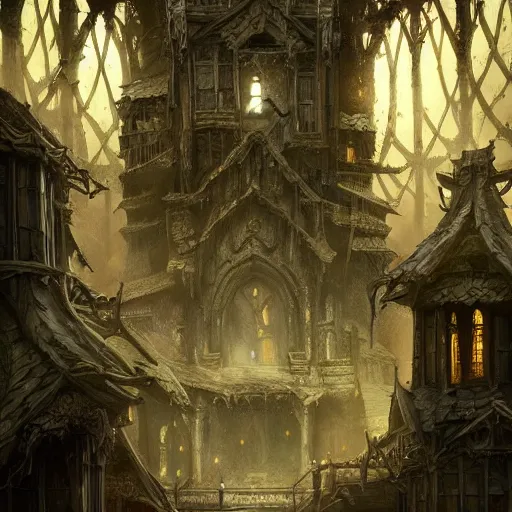 Image similar to detailed the living hall haunted house, highly detailed, illustration, fantasy art, in the style of greg rutkowski, epic, fantasy, intricate, hyper detailed, artstation, concept art, smooth, sharp focus, ray tracing