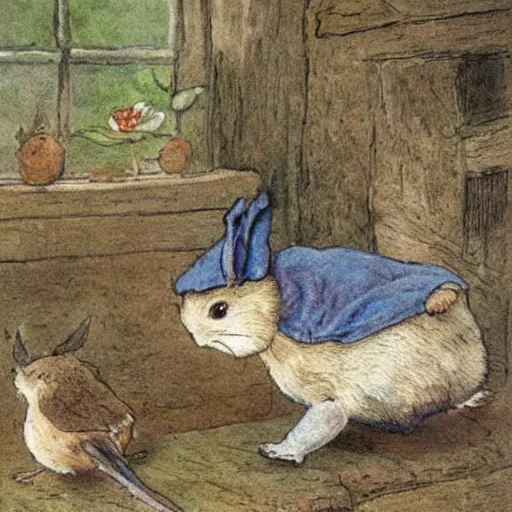 Prompt: Artwork by Beatrix Potter