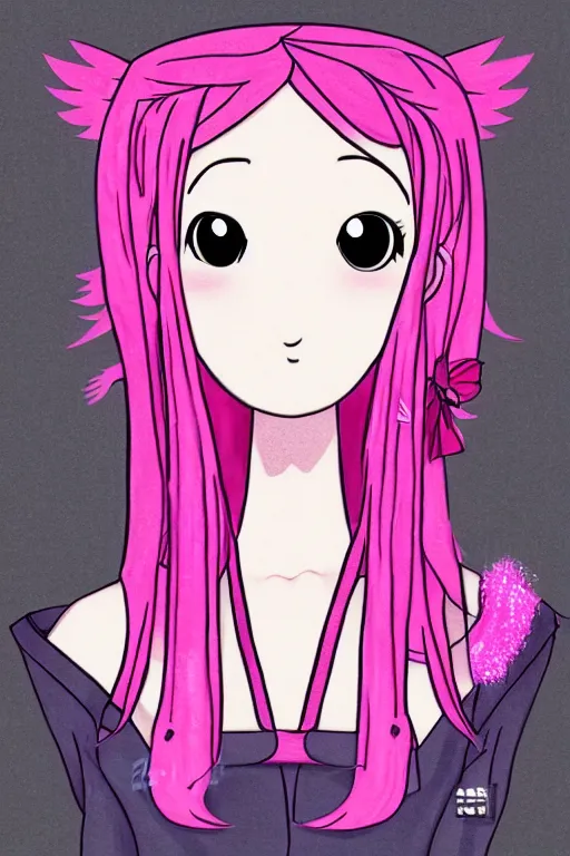 Image similar to princess bubblegum, anime art style