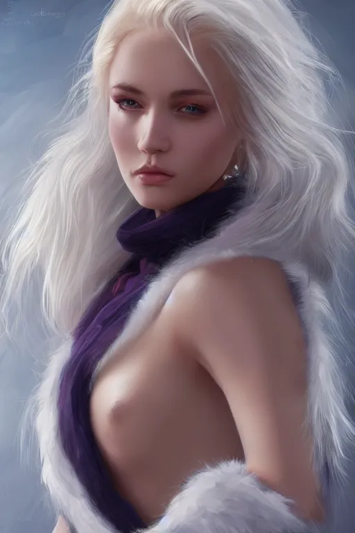 Prompt: beautiful russian teenager with short platinum blonde hair, oil painting, HD, D&D 4k, 8k, incredibly detailed, intricate, masterpiece, character design, concept art