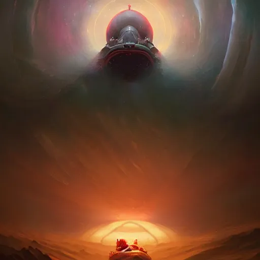 Image similar to dwarf spaceship sci - fi art style stars planets made by ivan aivazovsky, peter mohrbacher, greg rutkowski volumetric light effect broad light oil painting painting fantasy art style sci - fi art style realism premium prints available artwork unreal engine