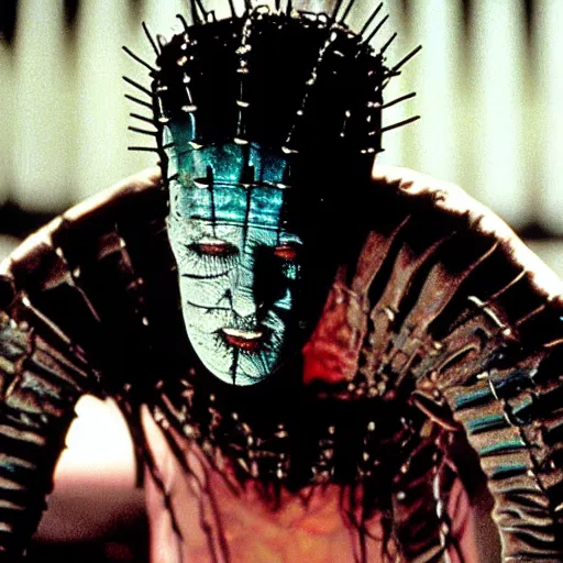 Image similar to pinhead from hellraiser played by peter steele