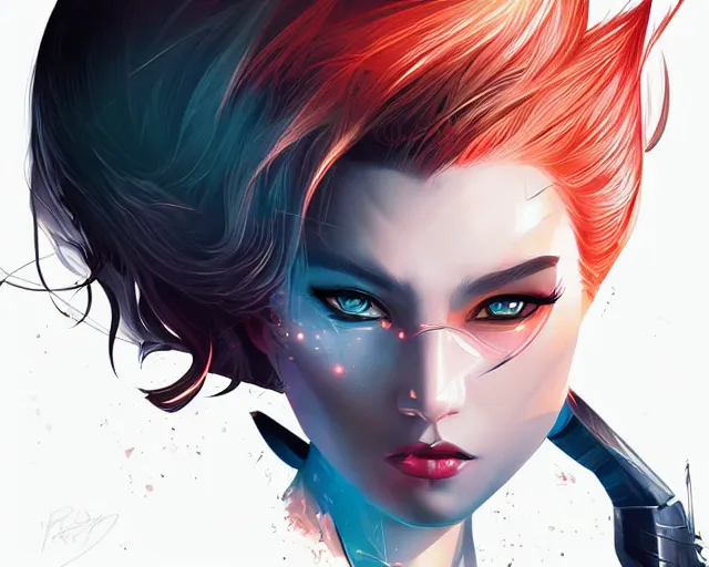 Prompt: striking, a simple vector based illustration, by ross tran, artgerm