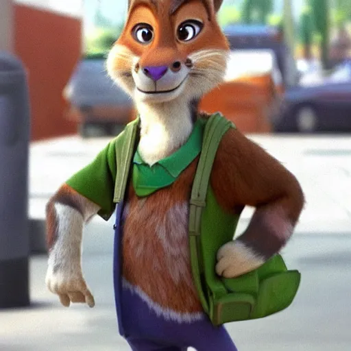 Image similar to robin williams as a zootopia character