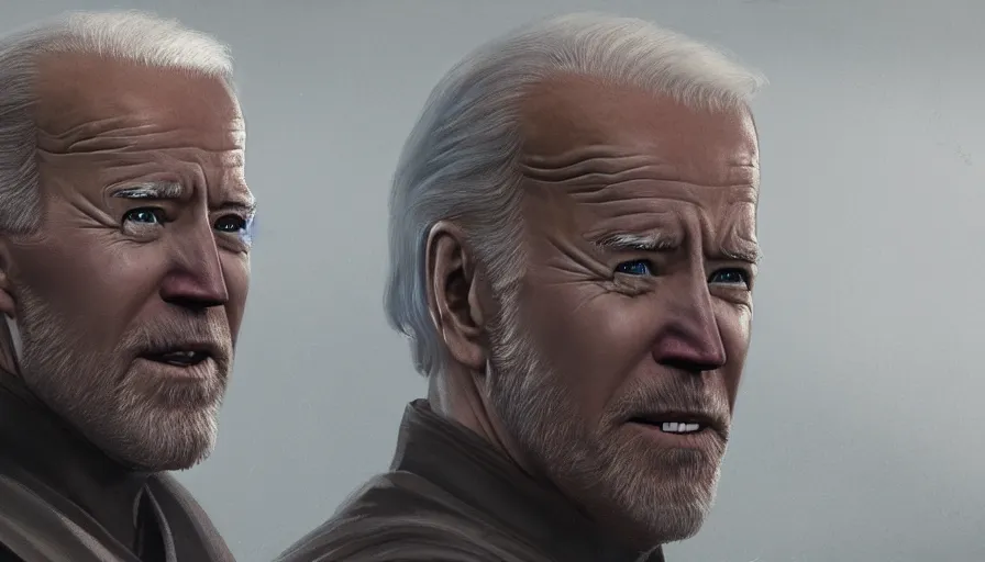 Image similar to joe biden is obi - wan kenobi, hyperdetailed, artstation, cgsociety, 8 k