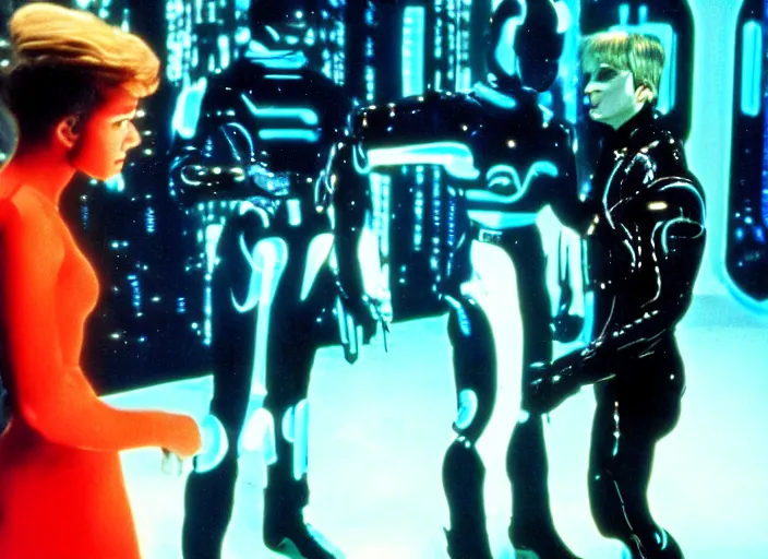 Image similar to scene from the 1 9 9 2 science fiction film tron