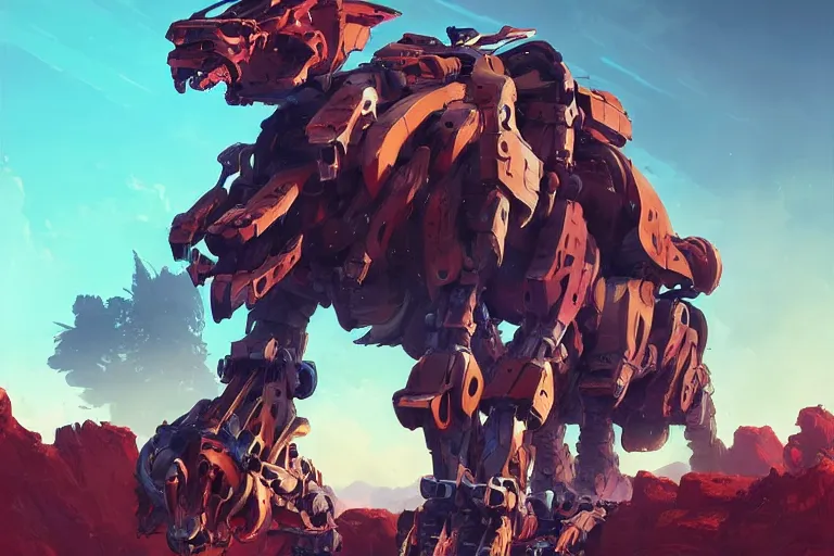 Prompt: sawtooth machine mecha animal beast robot of horizon forbidden west horizon zero dawn bioluminiscence, behance hd by jesper ejsing, by rhads, makoto shinkai and lois van baarle, ilya kuvshinov, rossdraws global illumination