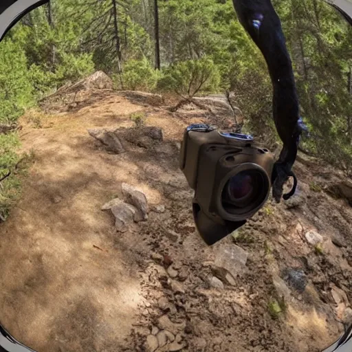 Prompt: dwayne the rock Johnson trail cam