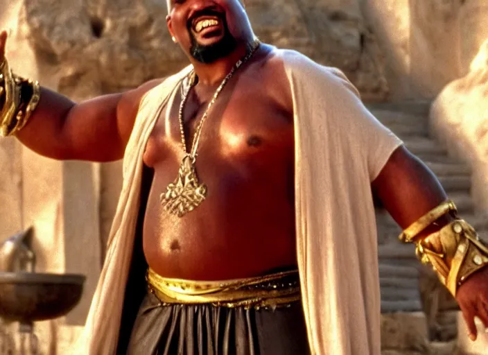 Image similar to film still of sinbad as kazaam in the movie kazaam 1 9 9 6