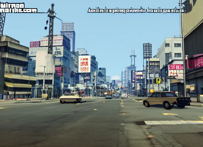 Prompt: Screenshots Osaka in Grand Theft Auto