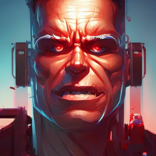 Image similar to hero world the terminator, behance hd by jesper ejsing, by rhads, makoto shinkai and lois van baarle, ilya kuvshinov, rossdraws global illumination