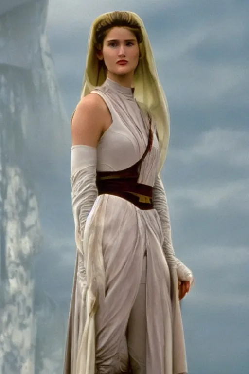 Prompt: young Laura Dern as padme amidala in attack of the clones