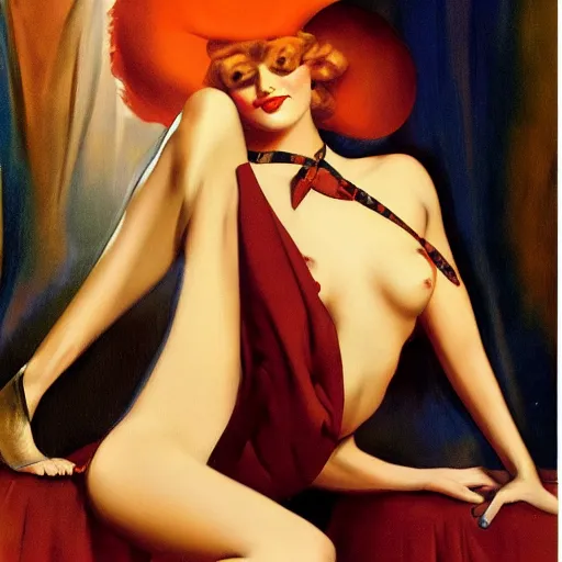 Image similar to painting by vargas, rolf armstrong