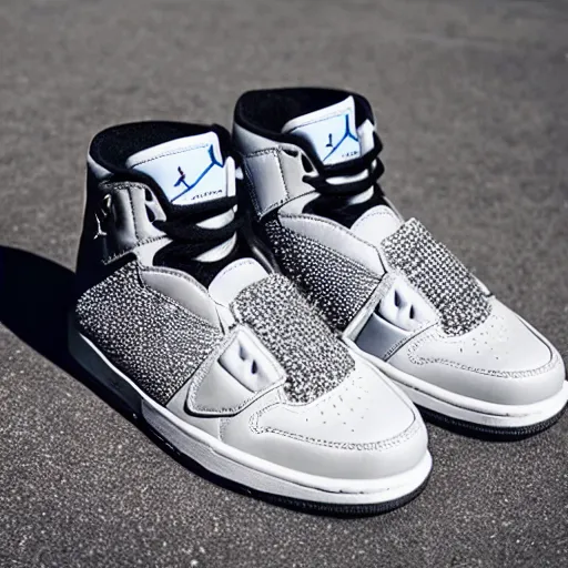 Image similar to jordan sneakers based off diamonds