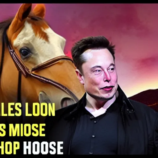 Image similar to elon musk offering you a horse