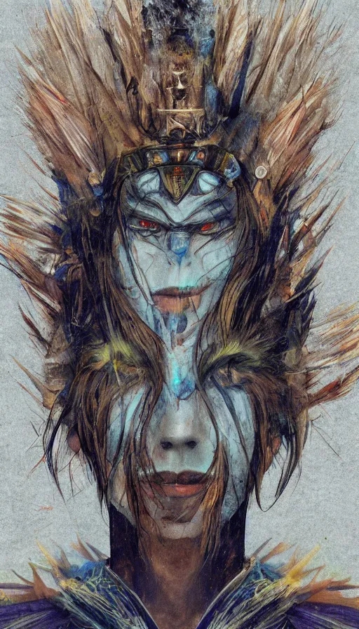 Image similar to portrait of a digital shaman, from final fantasy