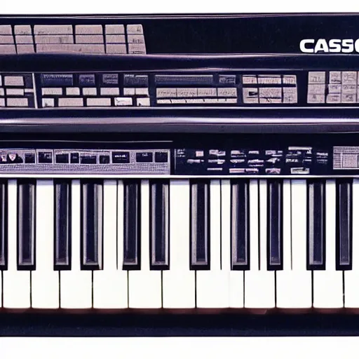Image similar to casio keyboard 8 0 s commercial grade, professional magazine ad