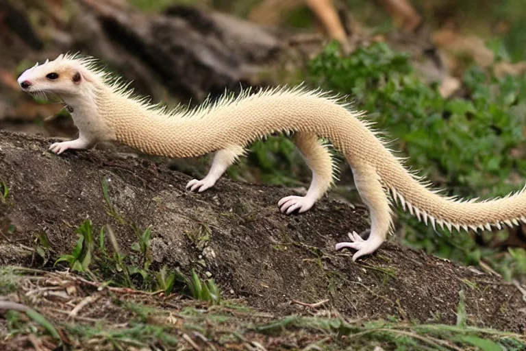 Prompt: weasel - noodle - dragon