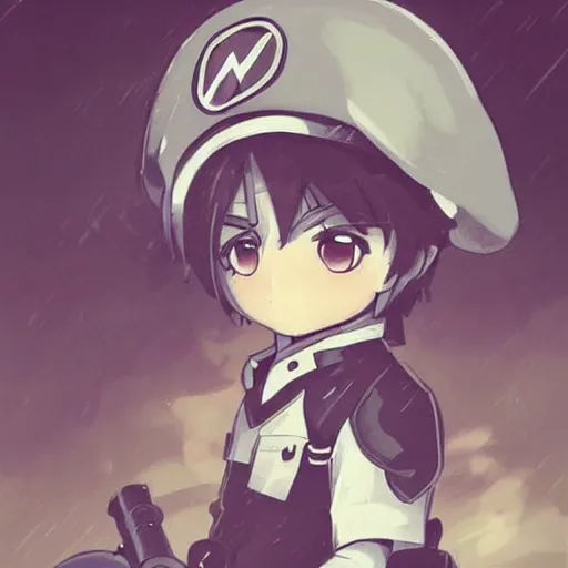 Prompt: beautiful little arian boy in nazi uniform. made in abyss art style, inspired by kris from deltarrune, cute detailed artwork, anatomically correct, soft details, ilya kuvshinov, reflection, perfect composition, portrait, illumination, digital art, detailed anime soft face, symmetrical face, western comic