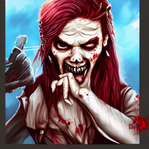 Image similar to zombie pirate by artgerm