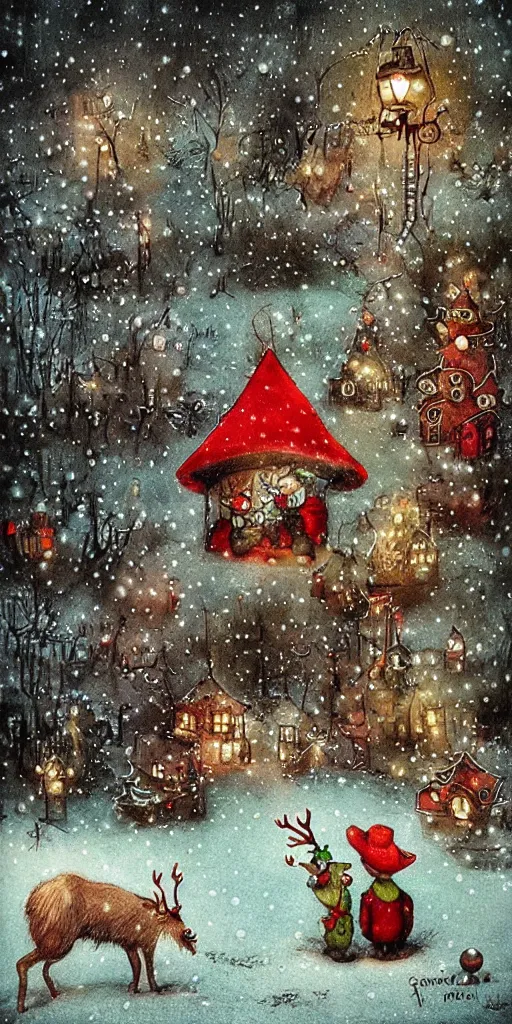 Image similar to a rudolph christmas scene by alexander jansson