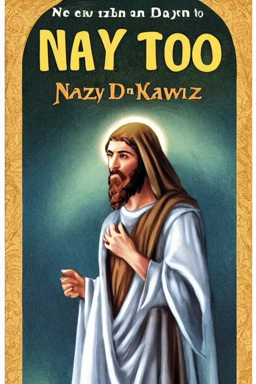 Prompt: jesus of nazareth on a nancy drew book cover