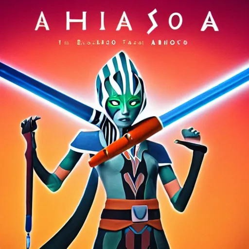 Image similar to ahsoka tano themed rap album cover, album cover