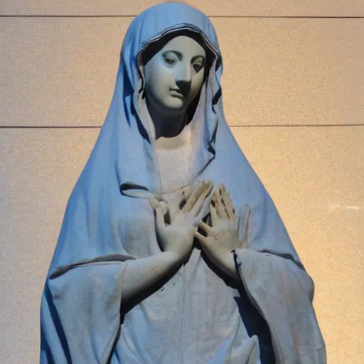 Prompt: veiled virgin statue