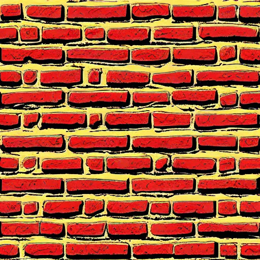 Image similar to cartoon bricks texture hand painted, symmetrym, digital art