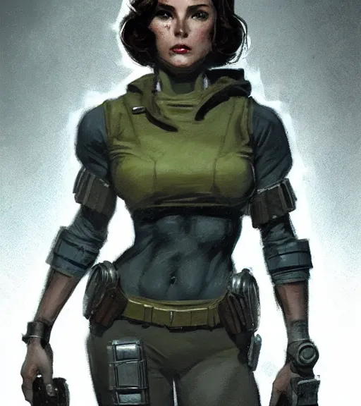 fallout 5, concept art brunette female enclave officer | Stable ...