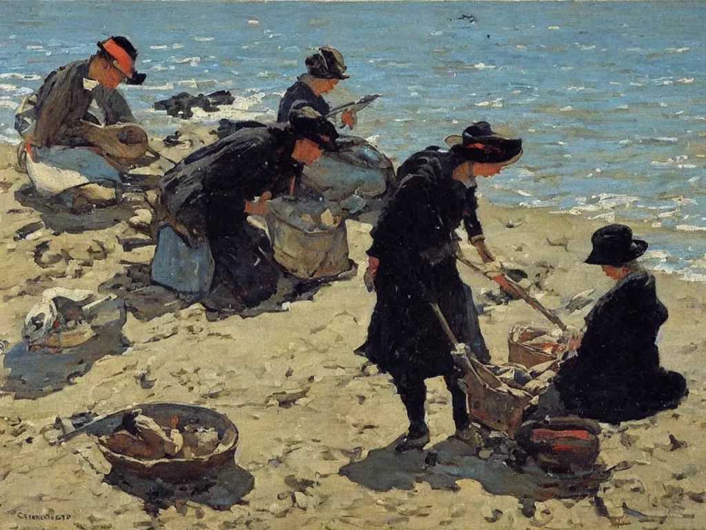 Prompt: painting by stanhope forbes, oil on canvas