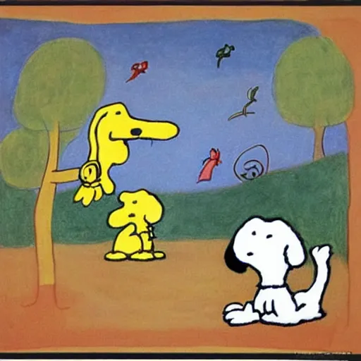 Image similar to snoopy and woodstock by dora carrington