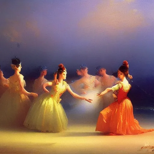 Image similar to dancers by ivan aivazovskya